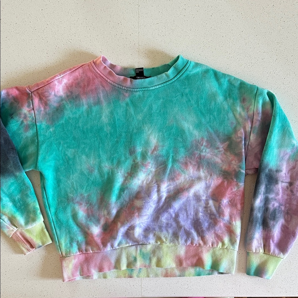 Forever 21 Multicolor Tie-Dye Sweater